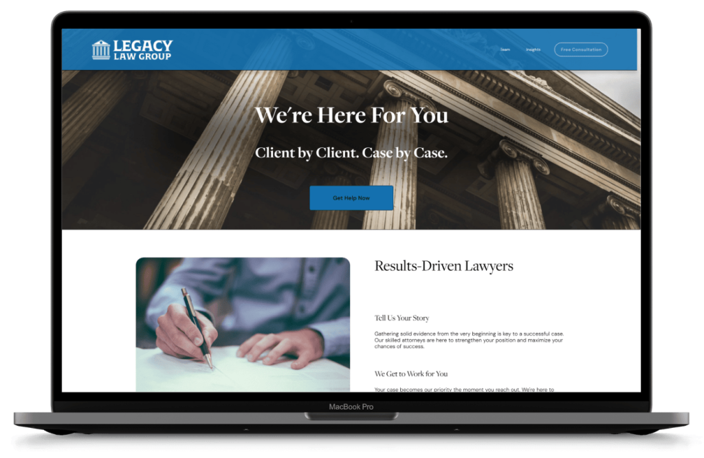 A laptop with at website designed by a Squarespace Freelance Designer
